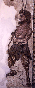 Mosaico de Baco encontrado en el poblado vascón de Andelos