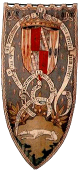 Pendón del príncipe de Viana (1421-1461). Título navarro equivalente al príncipe de Asturias en la monarquía española o príncipe de Gales en la monarquía británica
