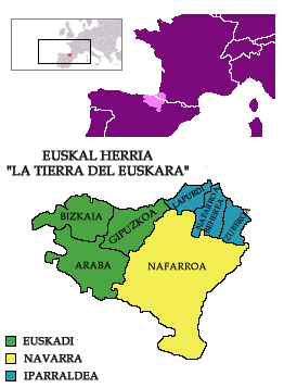 Situación geográfica de Euskal Herria