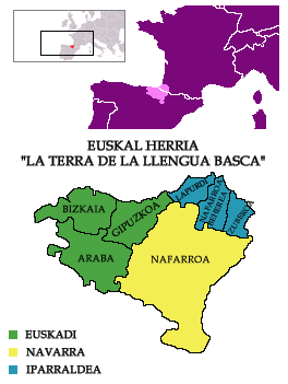 Situació geogràfica d'Euskal Herria