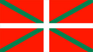 La Ikurriña o bandera basca, que és utilitzada com a bandera oficial de la Comunitat Autònoma d'Euskadi
